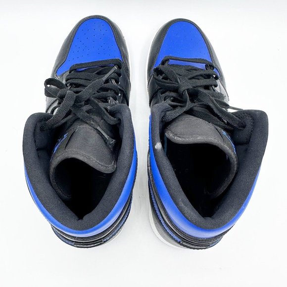 Jordan 1 Mid Black Hyper Royal 2020 Men's Size 11 Leather Casual 554724-068 - Picture 8 of 8